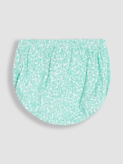 JoJo Maman Bébé Duck Egg Blue Ditsy Floral Smocked Jersey Dress - Image 5 of 5