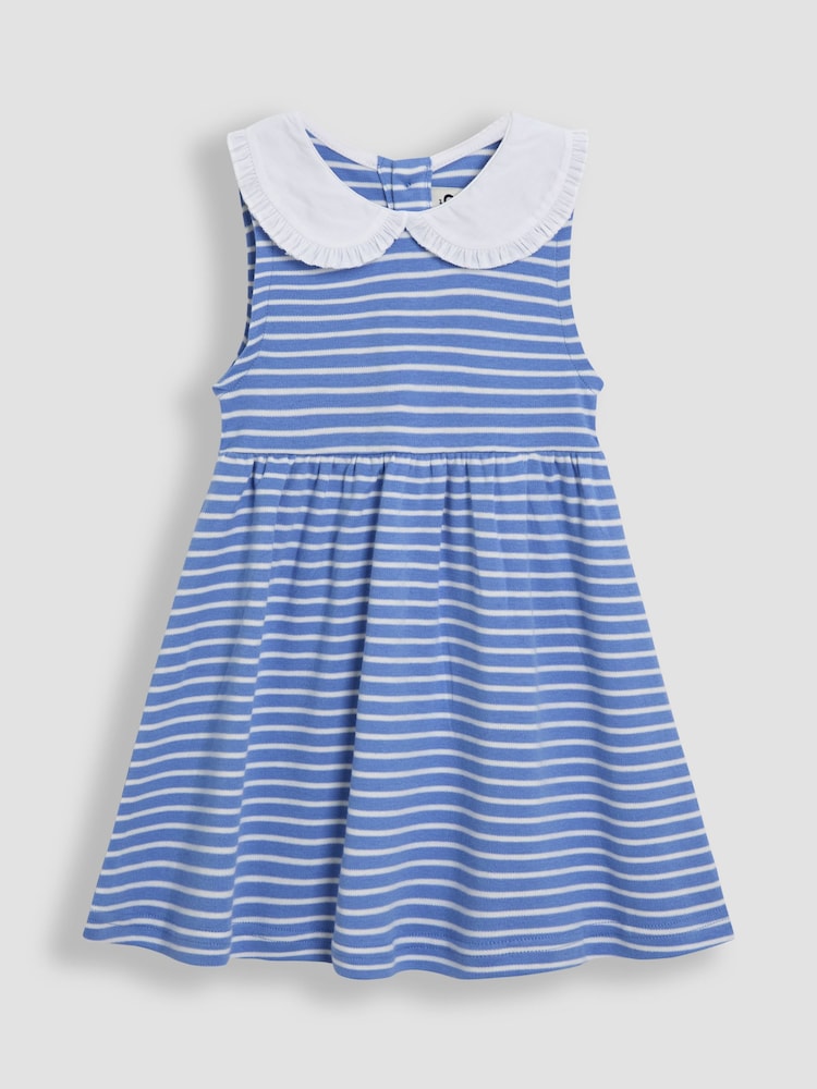 Vestido clássico Peter Pan sem mangas JoJo Maman Bébé 100% algodão - Imagem 1 de 3