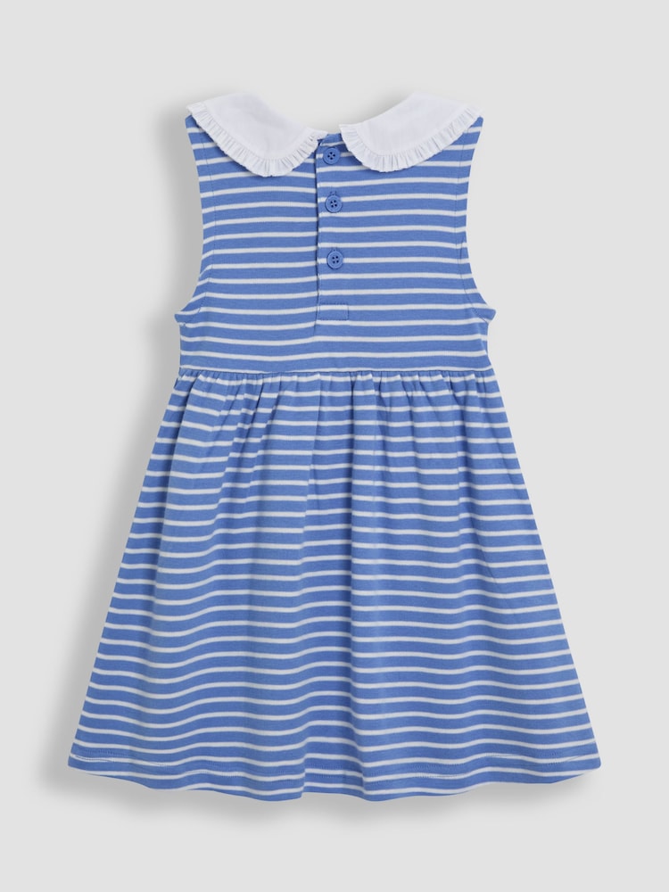 Vestido clássico Peter Pan sem mangas JoJo Maman Bébé 100% algodão - Imagem 2 de 3