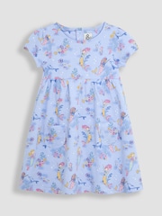 JoJo Maman Bébé Blue Mermaid With Pet In Pocket Dress - Image 1 of 3
