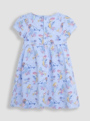 JoJo Maman Bébé Blue Mermaid With Pet In Pocket Dress - Image 2 of 3