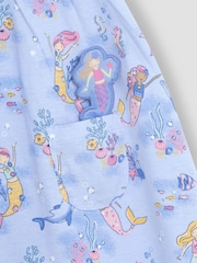 JoJo Maman Bébé Blue Mermaid With Pet In Pocket Dress - Image 3 of 3