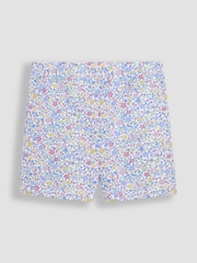 JoJo Maman Bébé Blue Ditsy Floral Print Shorts 2 Pack - Image 3 of 5