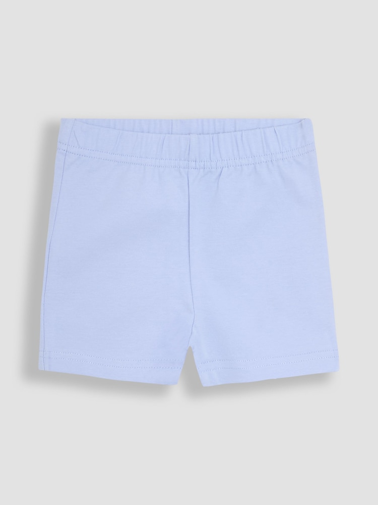 JoJo Maman Bébé Blue Ditsy Floral Print Shorts 2 Pack - Image 4 of 5