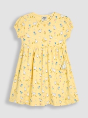 JoJo Maman Bébé Yellow Duck Button Front Dress - Image 2 of 4