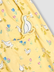 JoJo Maman Bébé Yellow Duck Button Front Dress - Image 4 of 4