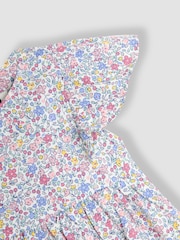 JoJo Maman Bébé Pink Ditsy Floral Print 100% Cotton Dress - Image 3 of 3