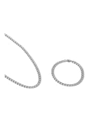 Stainless Steel Curb Chain Necklace and Bracelet Gift Set - Image 3 of 3