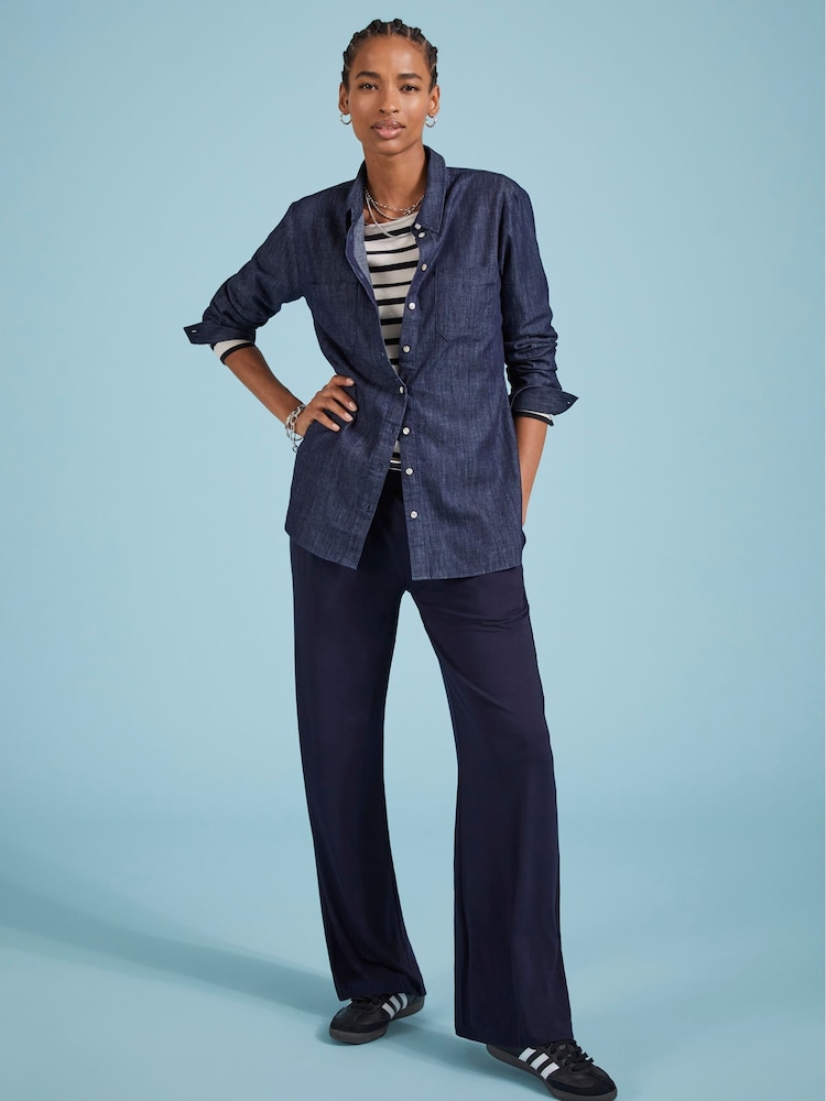 Baukjen Blue Palazzo Trousers - Image 1 of 4