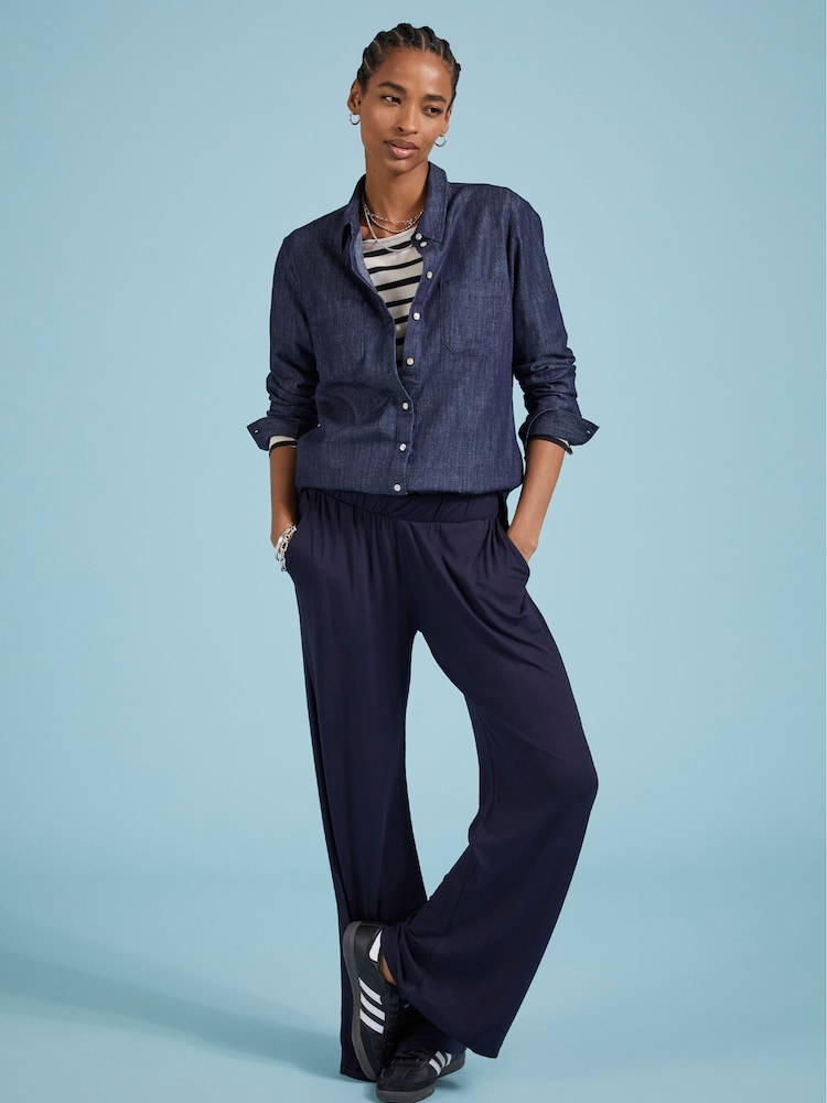 Baukjen Blue Palazzo Trousers - Image 2 of 4