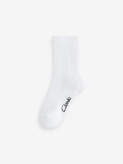 Clarks White Sporty School Socks 5 Pack - Image 3 of 8