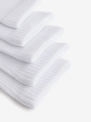 Clarks White Sporty School Socks 5 Pack - Image 7 of 8
