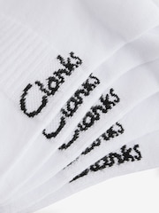 Clarks White Sporty School Socks 5 Pack - Image 8 of 8