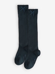 Clarks Navy Girls Knee High School Socks 2 Pack - Image 1 of 5