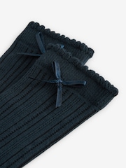 Clarks Navy Girls Knee High School Socks 2 Pack - Image 4 of 5