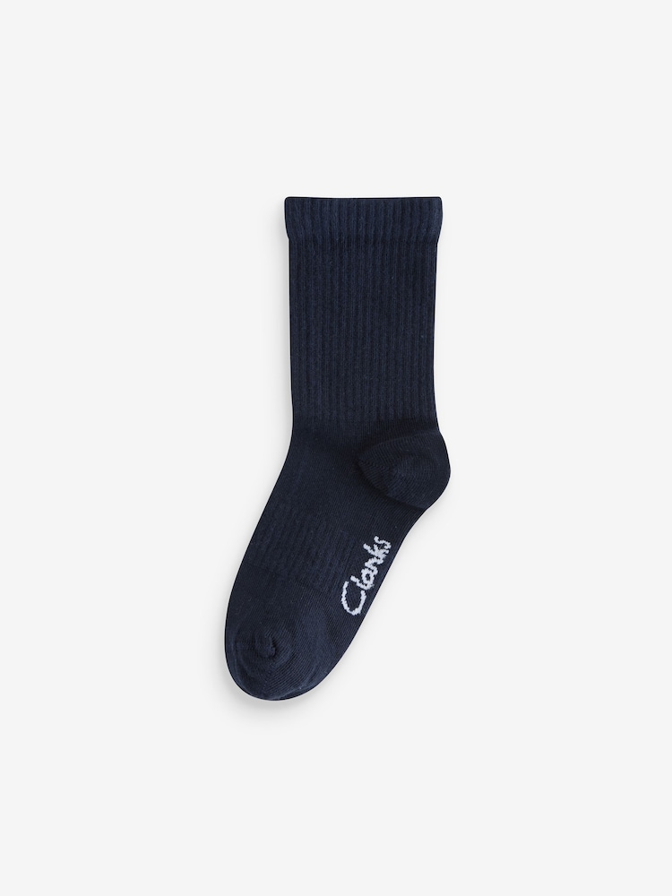 Clarks Navy Sporty School Socks 5 Pack - Image 2 of 8
