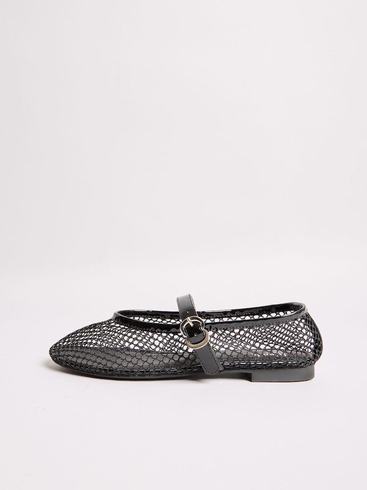 črna - Friends Like These Flat Mesh Mary Jane Ballerina Shoes - Slika 5 iz 5 črna - Friends Like These Flat Mesh Mary Jane Ballerina Shoes - Slika 5 iz 5
