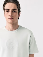 Grey Embroidery Logo Graphic T-Shirt - Image 1 of 8