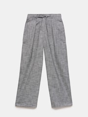 Mint Velvet Grey Pleated Wide Trousers - Image 3 of 4