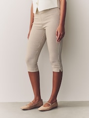 Neutral Gingham Capri Trousers - Image 2 of 8