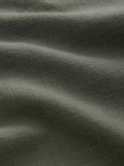 Khaki Green Linen Rich Jort Shorts - Image 7 of 7