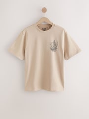 Hoja en piedra - Corte amplio - Graphic Print Heavyweight T-Shirt - Imagen 5 de 8