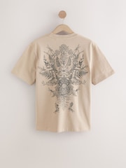 Hoja en piedra - Corte amplio - Graphic Print Heavyweight T-Shirt - Imagen 6 de 8
