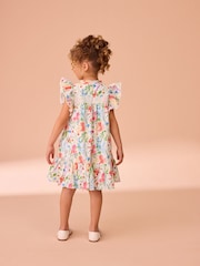 Laura Ashley Multi Elston Gardens Floral Print Lace Cotton Dress - Image 2 of 10