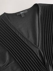 Black Pintuck V-Neck Top - Image 5 of 6