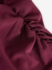 Burgundy Red Sleeveless Drape Top - Image 6 of 6