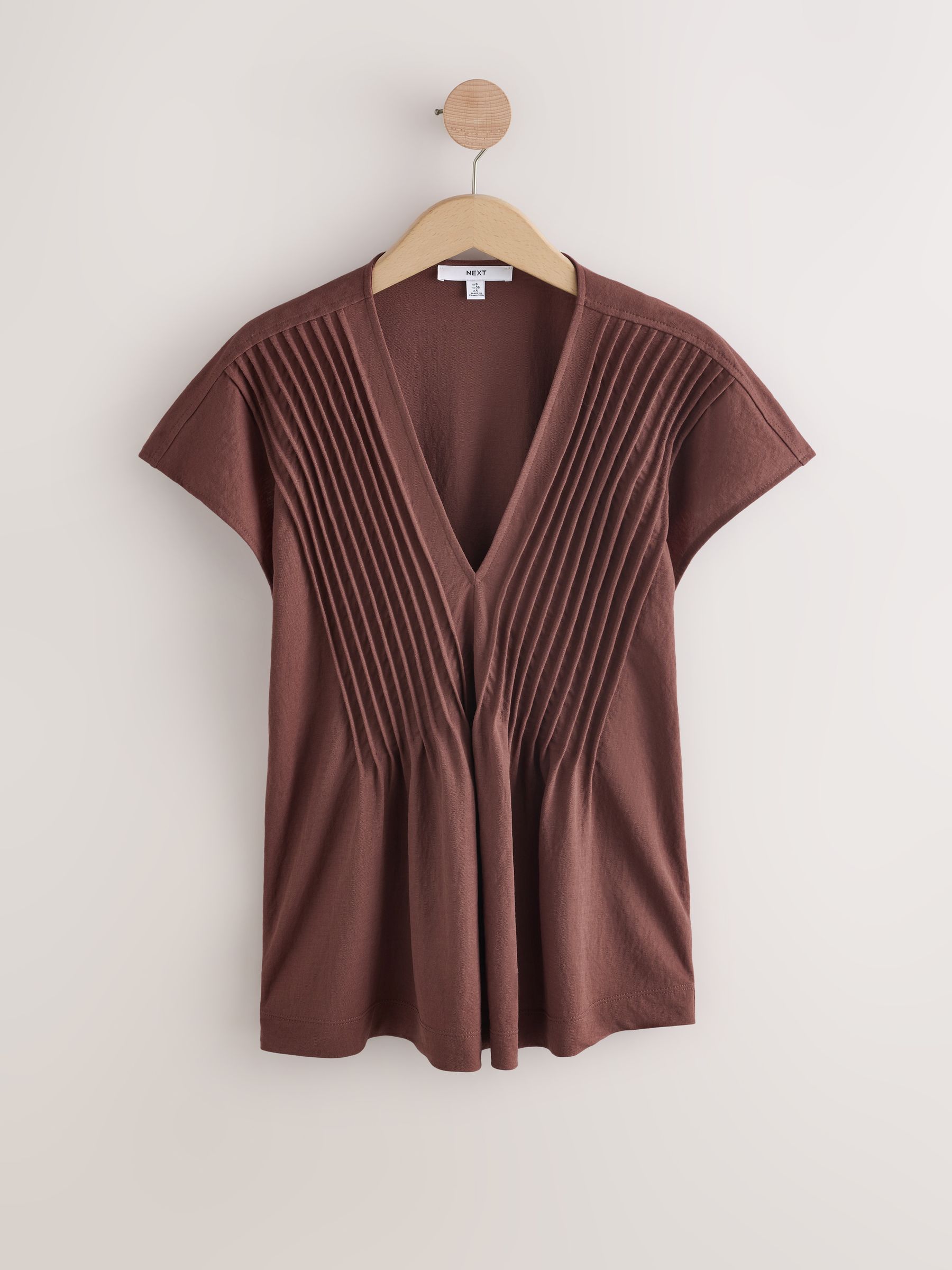 Buy Rose Pink Pintuck V-Neck Top from Next USA