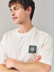 білий Tile - Вільний крій - Graphic Print Heavy Weight T-Shirt - Image 5 of 9