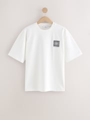 білий Tile - Вільний крій - Graphic Print Heavy Weight T-Shirt - Image 6 of 9