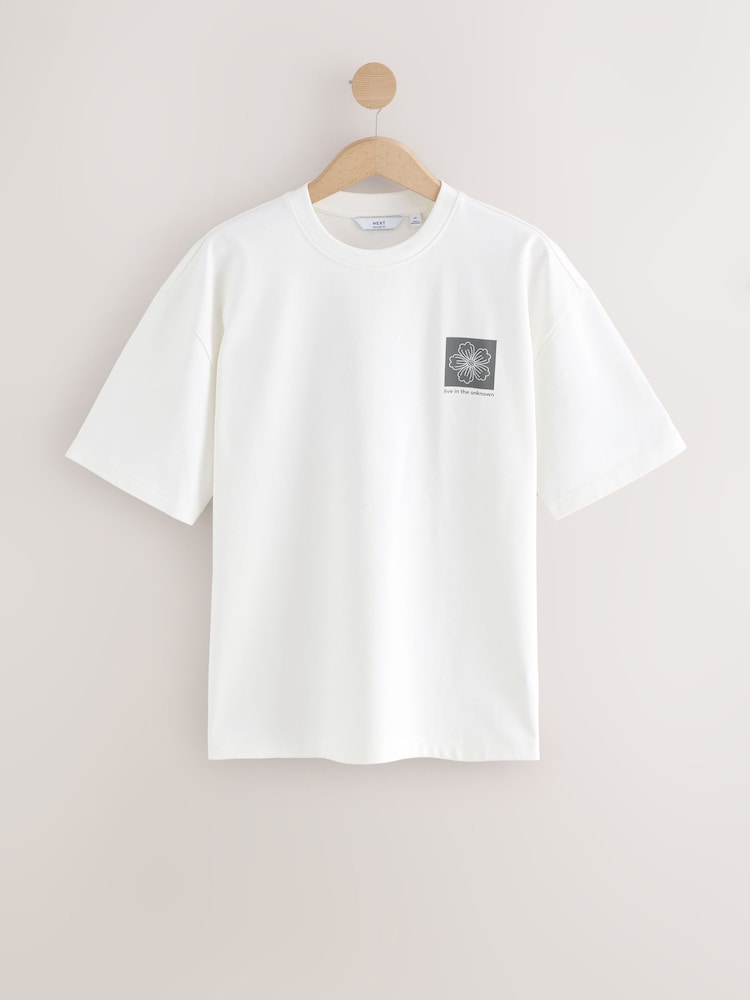 Weiße Kachel - Bequeme Passform - Graphic Print Heavy Weight T-Shirt - Image 6 of 9