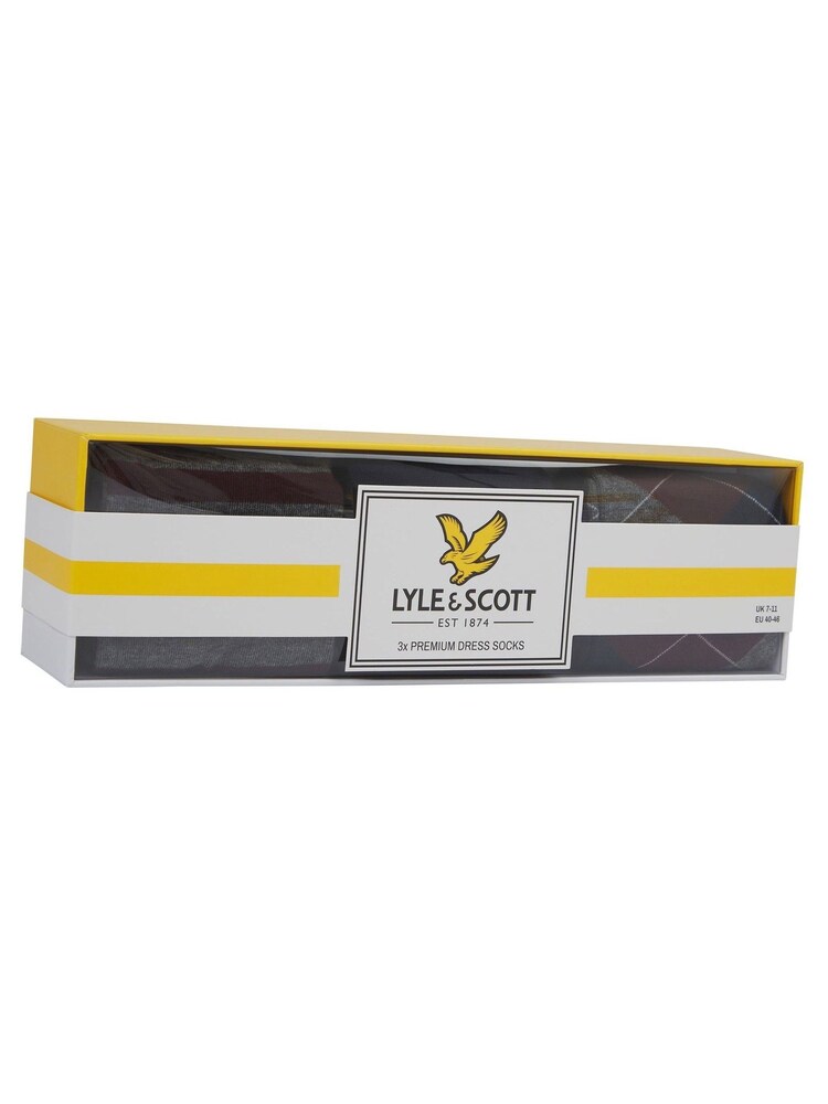 Lyle & Scott Blue Flanders 3 pack sock gift box. - Image 5 of 5