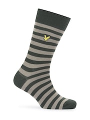 Lyle & Scott Green 3 Pack Barwood cotton Socks - Image 2 of 4