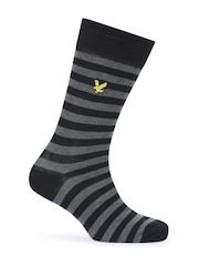 Lyle & Scott Grey 3 Pack Barwood cotton Socks - Image 2 of 4
