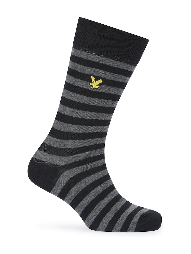 Lyle & Scott Grey 3 Pack Barwood cotton Socks - Image 2 of 4