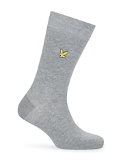 Lyle & Scott Grey 3 Pack Barwood cotton Socks - Image 3 of 4