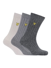 Lyle & Scott Black McGill  Winter Socks 3 Pack - Image 1 of 4