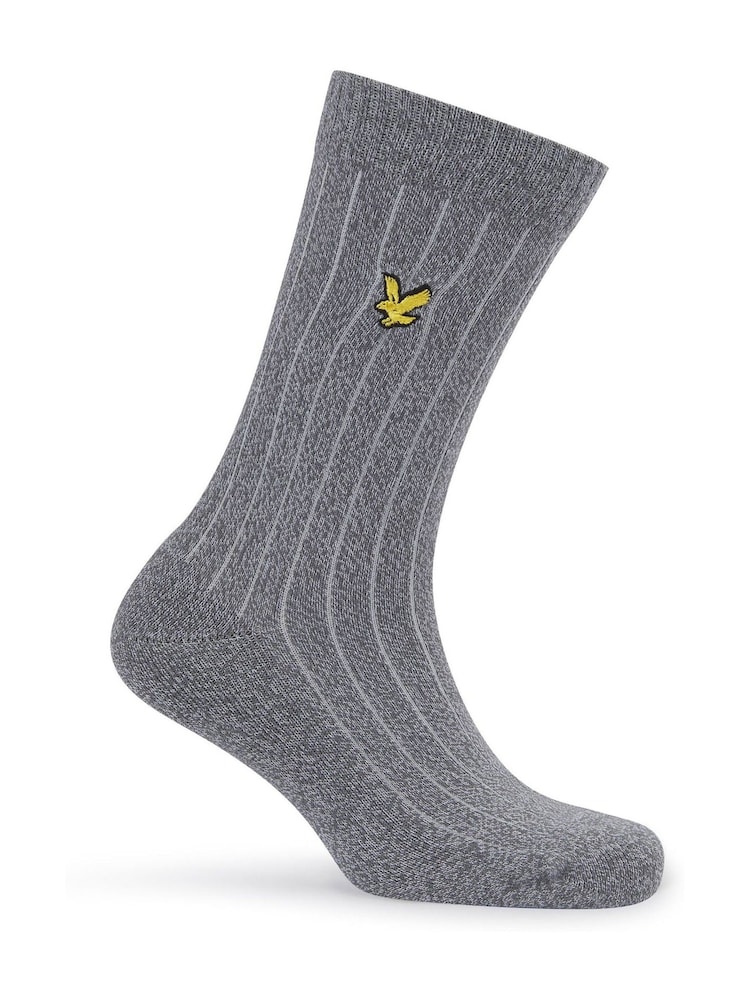 Lyle & Scott Black McGill  Winter Socks 3 Pack - Image 2 of 4