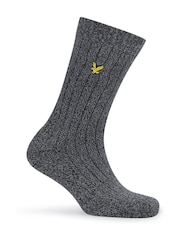 Lyle & Scott Black McGill  Winter Socks 3 Pack - Image 4 of 4
