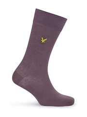 Lyle & Scott Blue 3 Pack Angus Cotton Socks - Image 4 of 4