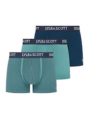 Lyle & Scott Blue Hubert Premium Underwear Trunks 3 Pack - Image 1 of 4