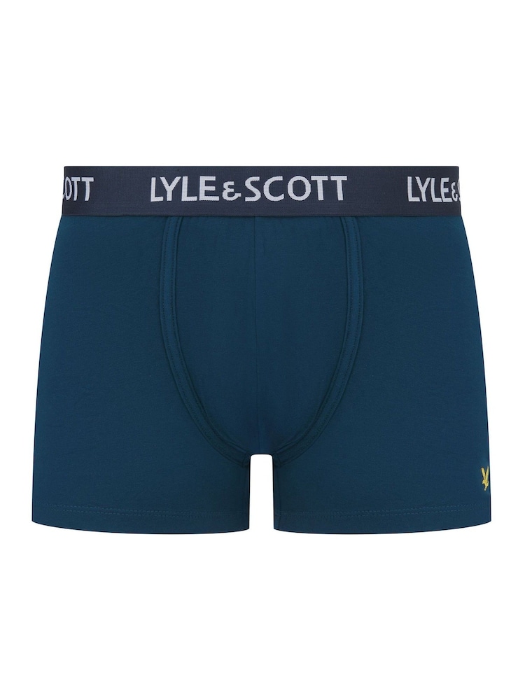 Lyle & Scott Blue Hubert Premium Underwear Trunks 3 Pack - Image 2 of 4