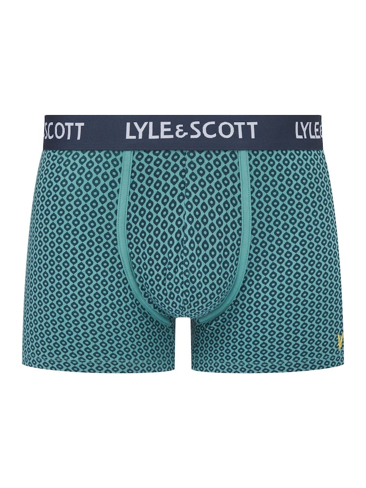 Lyle & Scott Blue Hubert Premium Underwear Trunks 3 Pack - Image 4 of 4