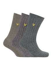 Lyle & Scott Green McGill  Winter Socks 3 Pack - Image 1 of 4