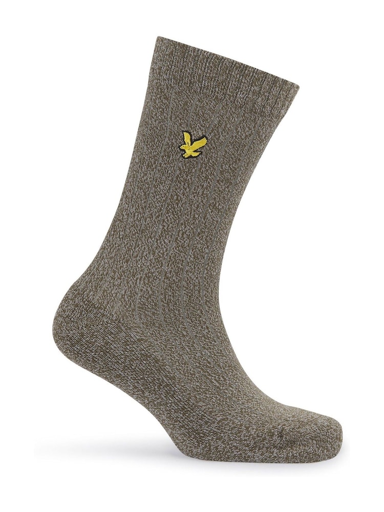 Lyle & Scott Green McGill  Winter Socks 3 Pack - Image 3 of 4