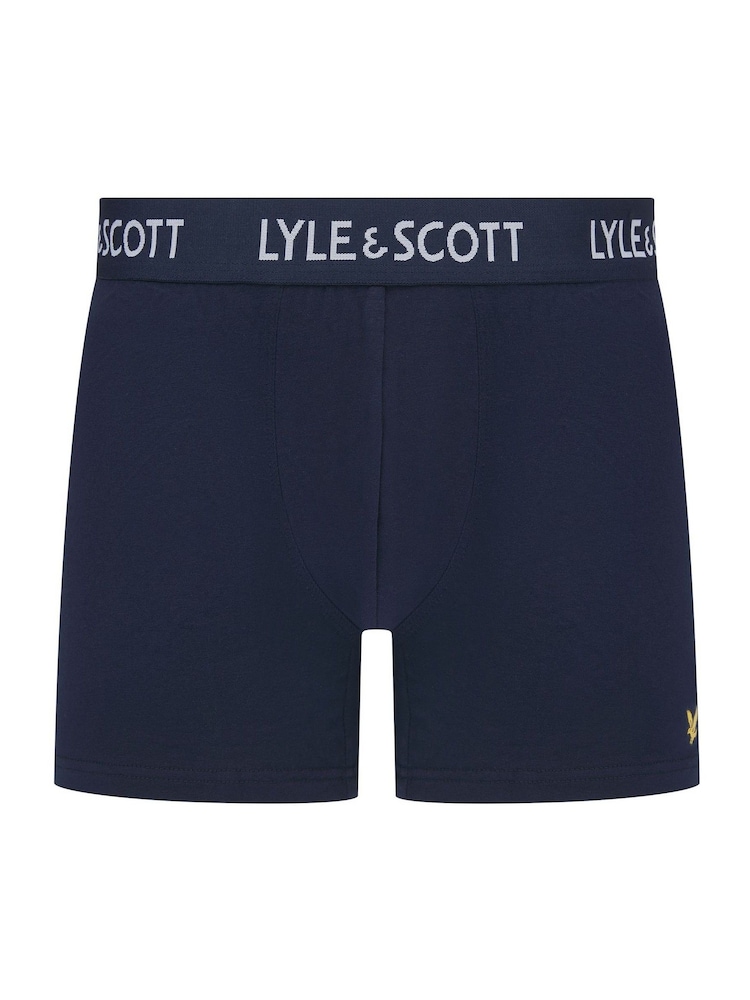 Lyle & Scott Blue Elliot Premium Underwear Trunks 3 Pack - Image 2 of 4