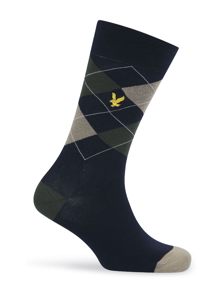Lyle & Scott Blue Harold cotton socks 5 Pack - Image 2 of 6